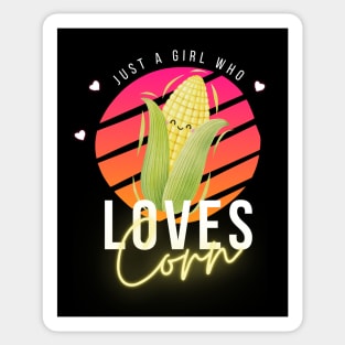 Just A Girl Who Loves Corn Colorful Sticker